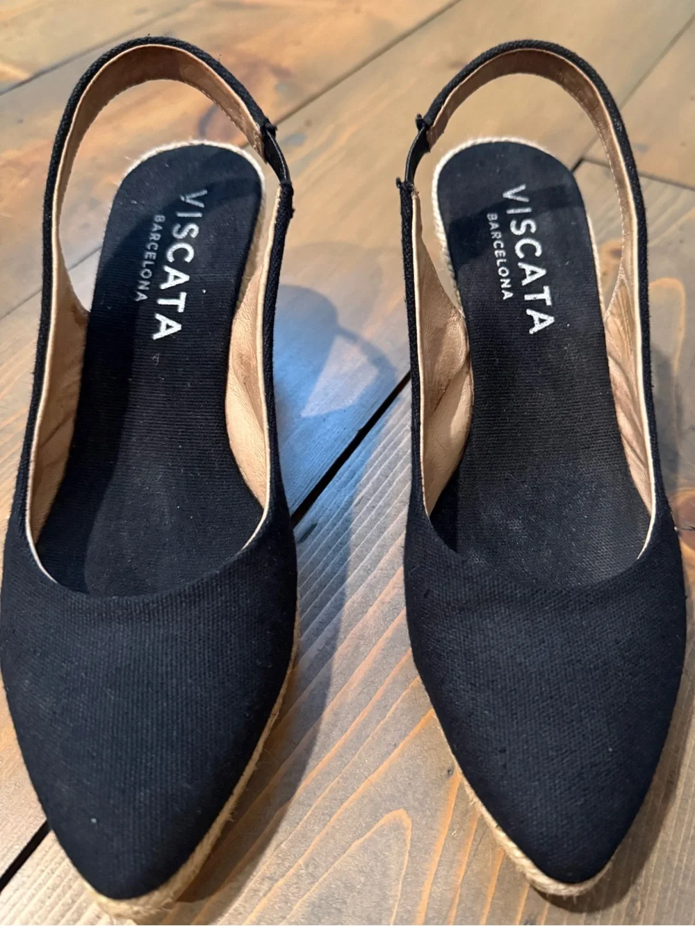Viscata Barcelona Black Espadrille Wedge